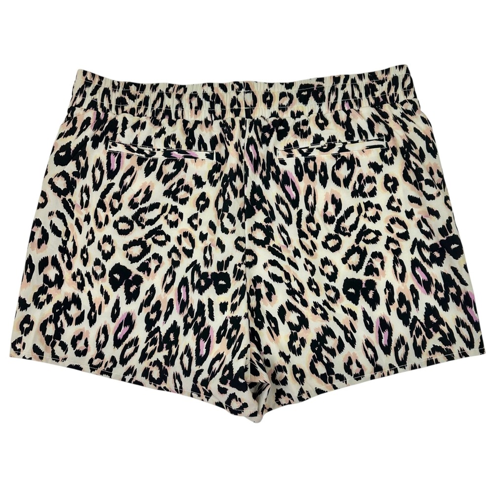 Johnny Was Calme Hike Shorts Leopard Print Animal Pastel Women XL